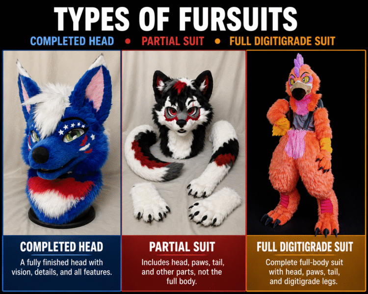 Digitigrade fursuit full body suit built by Fursuit Mania