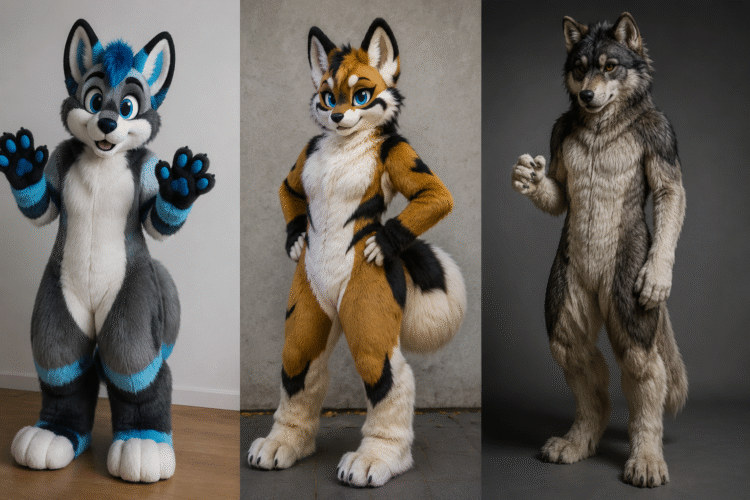 Full digitigrade fursuit with toony follow me eyes built by Fursuit Mania in New York